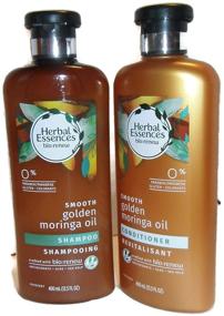 img 1 attached to 🌿 Nature's Secret to Silky Hair: Herbal Essences Smooth Golden Moringa Oil Shampoo & Conditioner Set 13.5oz