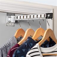 🚪 honey-can-do over-the-door collapsible hanger holder - space-saving chrome design (hng-01519) логотип