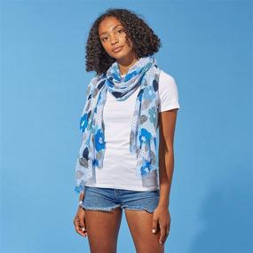img 1 attached to Tickled Pink Lightweight Scarves Tie Dye Women's Accessories