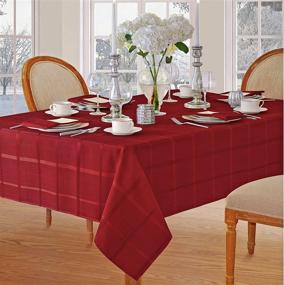 img 4 attached to 🌺 Polyester Poinsettia Newbridge Christmas Tablecloth