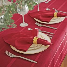 img 2 attached to 🌺 Polyester Poinsettia Newbridge Christmas Tablecloth