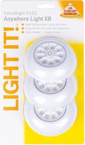 img 1 attached to Осветитель "LIGHT IT! by Fulcrum 30016-308 9-LED Anywhere Light XB, 3-pack, White, 3 Count: Освежите свое пространство универсальным освещением