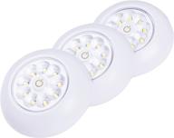 light it! by fulcrum 30016-308 9-led anywhere light xb, 3-pack, white, 3 count: brighten your space with versatile illumination logo