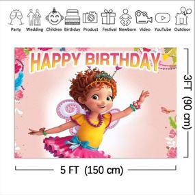 img 2 attached to Fancy Nancy Princess Theme Baby Girl Birthday Party Decorations: Pink Flower Photography Backdrop, Photo Booth, Cake Table Supply - Vinyl 5x3ft