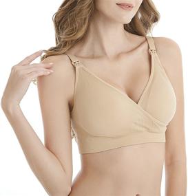 img 2 attached to 🤱 HOFISH Maternity Seamless Nursing Bras: Wire-Free & Comfortable for Pregnancy and Breastfeeding