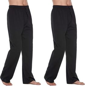 img 2 attached to CYZ Cotton Pajama Lounge Pants Black L Men's Clothing
