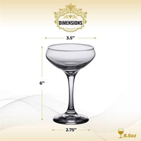 img 3 attached to 🍸 The Ritz Paris Cocktail Coupe Gift Set: Luxurious Pair of 2 Coupe Glasses in an Exquisite Box