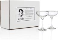 🍸 the ritz paris cocktail coupe gift set: luxurious pair of 2 coupe glasses in an exquisite box logo