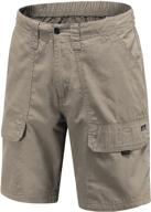 voyager men's cotton cargo shorts - lightweight, multi-pocket casual shorts for outdoor hiking logo