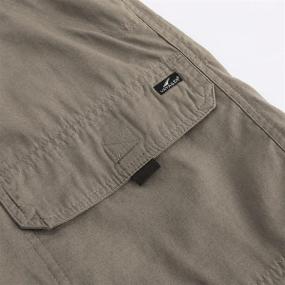 img 2 attached to Voyager Men's Cotton Cargo Shorts - Lightweight, Multi-Pocket Casual Shorts for Outdoor Hiking