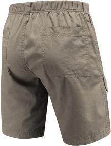 img 3 attached to Voyager Men's Cotton Cargo Shorts - Lightweight, Multi-Pocket Casual Shorts for Outdoor Hiking