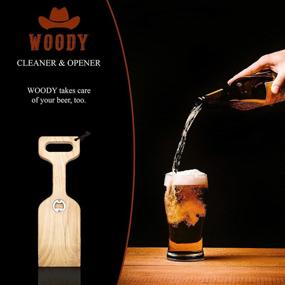 img 1 attached to 🔥 Introducing the Woody Wood Grill Scraper: Natural Cedar Wood BBQ Grate Cleaner Tool with Meat Thermometer & Basting Brush – A Safe Alternative to Wire Metal Bristles – The Ultimate Wooden Grill Scraper