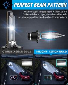 img 3 attached to 💡 Nilight D2S HID Bulbs: Diamond White Xenon Headlight for 12V Cars (2-Pack)