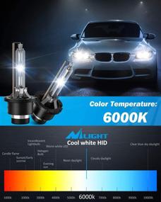 img 1 attached to 💡 Nilight D2S HID Bulbs: Diamond White Xenon Headlight for 12V Cars (2-Pack)