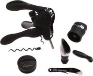 unleash your inner wine connoisseur with the rabbit 6-piece wine opener tool kit in black логотип