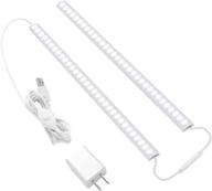 💡 dimmable under cabinet lighting, set of 2pcs 12 inch cold white 6000k linkable usb led light bars with memory function - ideal for kitchen, desk, workspace, closet логотип