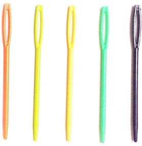 img 3 attached to 🧵 20 Pieces Assorted 2.75" Plastic Large-Eye Sewing Needles in Mixed Colors
