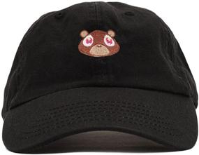 img 4 attached to 🐻 FGSS Mens Bear Print Cotton Strapback Dad Hat Baseball Cap - Adjustable and Stylish