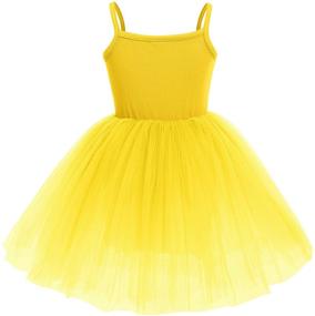 img 2 attached to 👗 IBTOM CASTLE Kids Swan Princess Feather Ballerina Dress for Baby Girl Pageant Party Prom Birthday Short Gown – Dance Costume