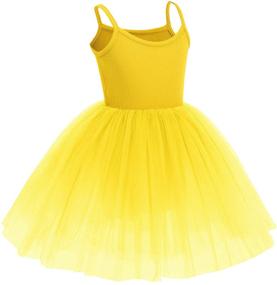 img 3 attached to 👗 IBTOM CASTLE Kids Swan Princess Feather Ballerina Dress for Baby Girl Pageant Party Prom Birthday Short Gown – Dance Costume