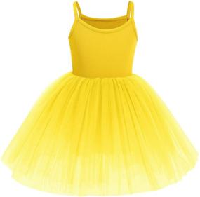 img 4 attached to 👗 IBTOM CASTLE Kids Swan Princess Feather Ballerina Dress for Baby Girl Pageant Party Prom Birthday Short Gown – Dance Costume