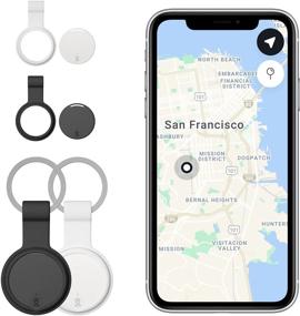 img 4 attached to 🔑 2 пакета поиска ключей для ключей с чехлом и брелком - для пультов, багажа, гаджетов и других вещей - совместимо с телефонами Android/iOS