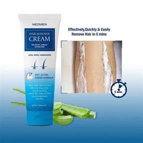 img 2 attached to 💆 Neomen Hair Removal Cream: Premium Depilatory Cream for Men, Pain-Free & Flawless Results