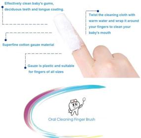 img 1 attached to Serlife Baby Teeth Soft Gauze: Effective Infant Finger Oral Toothbrush (120Pcs) for Gentle Cleaning - 0-36 Months