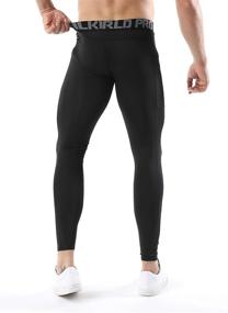 img 3 attached to 🩳 Men's Compression Pockets Leggings: SILKWORLD Baselayer Clothing
