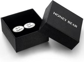 img 2 attached to Honey Bear Cufflinks Men Stainless Men's Accessories for Cuff Links, Shirt Studs & Tie Clips