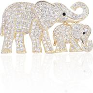 obonnie elephants crystal rhinestone breastpin logo