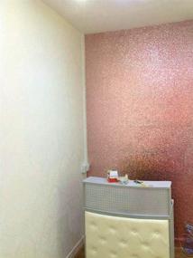 img 1 attached to 🌟 DHHOUSE Self Adhesive Rose Gold Chunky Glitter Wallpaper – Sparkle Sequins Fabric | Premium Quality, 17.4in x 16.4ft, Rose Gold