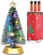 🎄 desktop miniature pine tree with led light - 10'' small christmas tree - tabletop xmas holiday party and home decor - including battery логотип