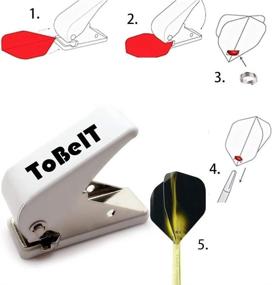 img 1 attached to 🎯 Hole Punch Tool with 5 Sets of Dart Flights and Shaft Rings by ToBeIT: Ultimate Dart Accessories for Flight Customization