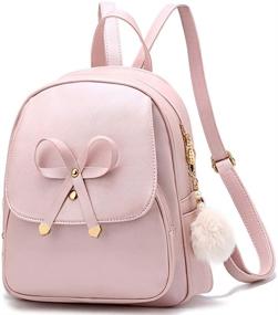 img 4 attached to Bowknot Fashion Backpack Leather Daypacks Women's Handbags & Wallets for Fashion Backpacks