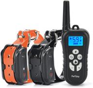 🐾 rechargeable and waterproof dual dog training shock collar with beep, vibration, and electric shocking - petspy e-collar remote trainer for 2 dogs logo