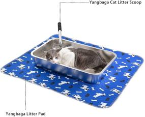 img 2 attached to 🐾 Yangbaga Stainless Steel Arthritis-Safe Litter Box for Cats - Easy Entry, Odor Control, Easy to Clean, Rust Proof & More!