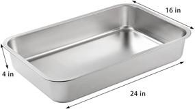 img 3 attached to 🐾 Yangbaga Stainless Steel Arthritis-Safe Litter Box for Cats - Easy Entry, Odor Control, Easy to Clean, Rust Proof & More!