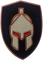 spartan battle helmet embroidered badge logo