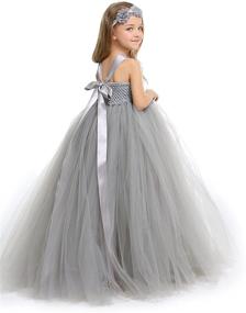 img 3 attached to 🌸 Handcrafted Fluffy Flower Girl Tutu Dress by MALIBULICo: Perfect for Wedding and Birthday Photoshoots