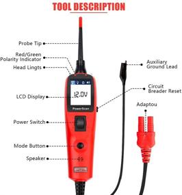 img 2 attached to Автоматический тестер и диагностический инструмент Autel PowerScan PS100 с Power Probe для автомобильной электрической системы.