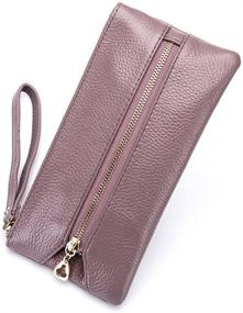 img 4 attached to 👛 Aladin Women's Leather Wristlet Wallet: Stylish Handbag & Wallet in One with Wristlet Functionality