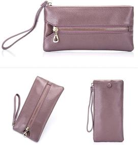 img 3 attached to 👛 Aladin Women's Leather Wristlet Wallet: Stylish Handbag & Wallet in One with Wristlet Functionality