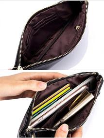 img 1 attached to 👛 Aladin Women's Leather Wristlet Wallet: Stylish Handbag & Wallet in One with Wristlet Functionality