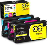 cg chinger remanufactured ink cartridge 962xl replacement pack 🖨️ for hp officejet pro 9010-9028 printer (1cyan, 1magenta, 1yellow, 3 pack) logo