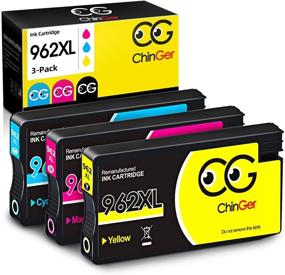 img 4 attached to CG CHINGER Remanufactured Ink Cartridge 962XL Replacement Pack 🖨️ for HP OfficeJet Pro 9010-9028 Printer (1Cyan, 1Magenta, 1Yellow, 3 Pack)