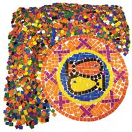 🌈 roylco double color mosaic squares: premium pack of 10,000 vibrant two-tone tiles logo