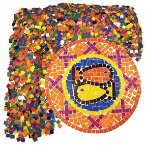 img 1 attached to 🌈 Roylco Double Color Mosaic Squares: Premium Pack of 10,000 Vibrant Two-Tone Tiles