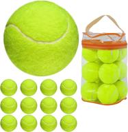 durable gkk tennis balls - 12 pack yellow 🎾 felt training tennis balls - ideal for beginners & dogs логотип