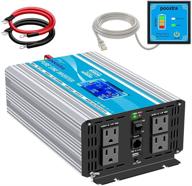 pooxtra 2000w pure sine wave inverter: the ultimate solution for home, rv, 💡 and emergency use with 4 ac power outlets, remote control, lcd display, and usb port. logo